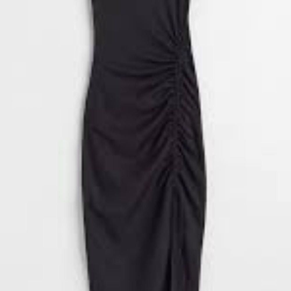 Young Fabulous & Broke Tulola Dress (L) Black Ruched Booty Cowl Draping Maxi - Picture 10 of 10